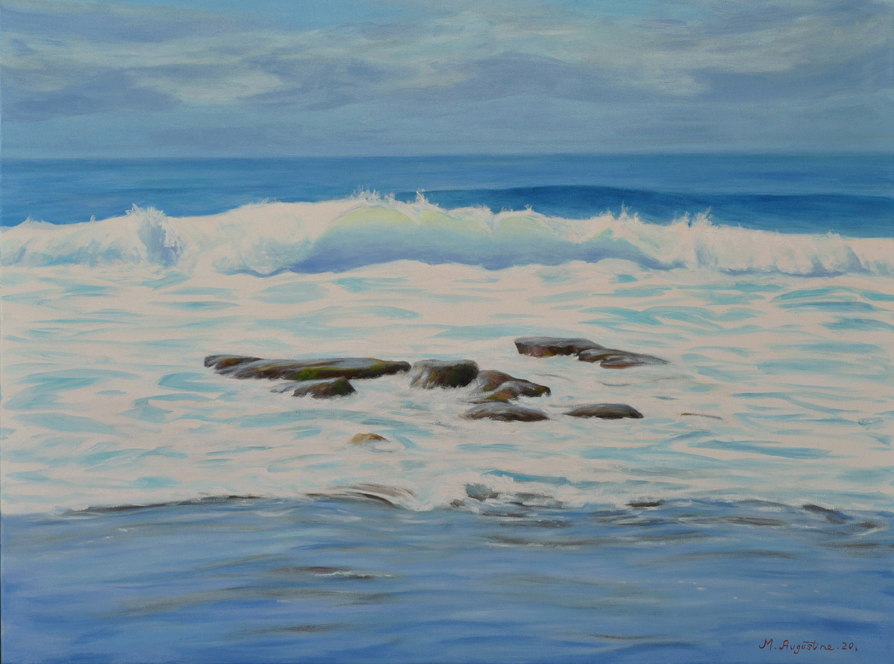 White wave 60x80cm $800